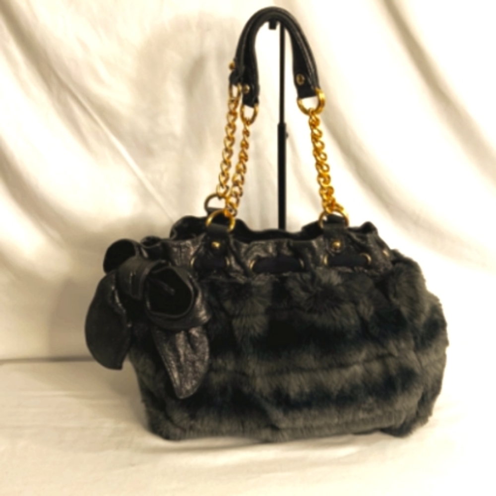 Juicy Couture Faux Fur Shimmer Daydreamer Bag